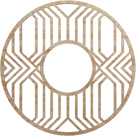 Ekena Millwork Empire Wood Fretwork Pierced Ceiling Medallion, Red Oak, 18"OD x 6 5/8"ID x 1/4"T CMWP18X18X0250EPRO